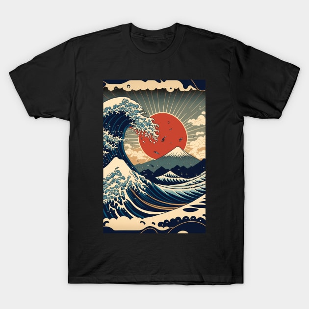 The Great Wave off Kanagawa T-Shirt by ai1art